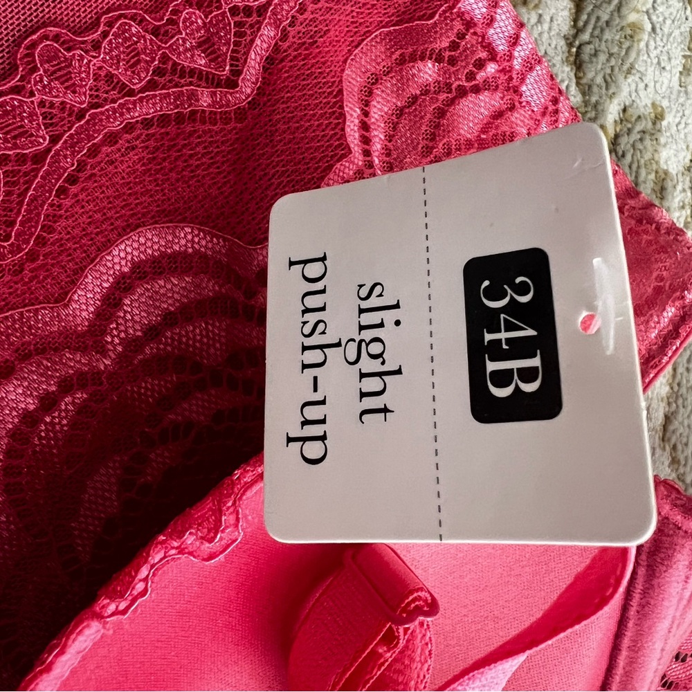 Elegant Pink Lace Bra and Panty Set